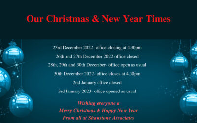 Please find our Christmas and New Year opening times.